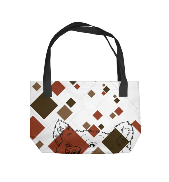 Пляжная сумка с изображением Бер цвета 