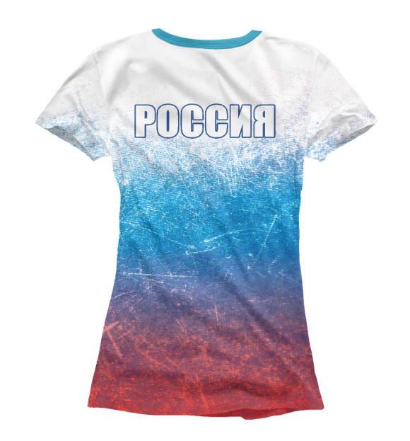 Футболка для девочек с изображением Россия цвета Белый