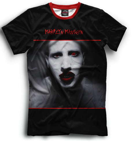 

Футболки Print Bar, Черный, Mаrilyn Manson