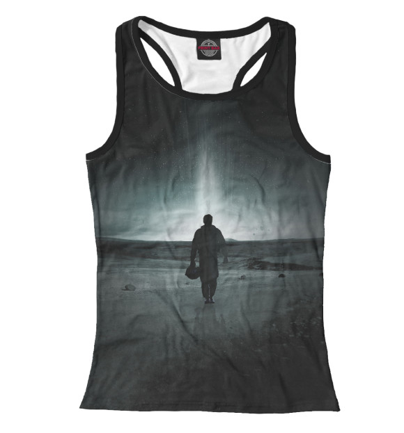 Женская майка-борцовка с изображением Интерстеллар цвета Белый