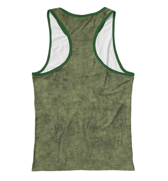 Женская майка-борцовка с изображением Символика СССР в цвете хаки цвета Белый