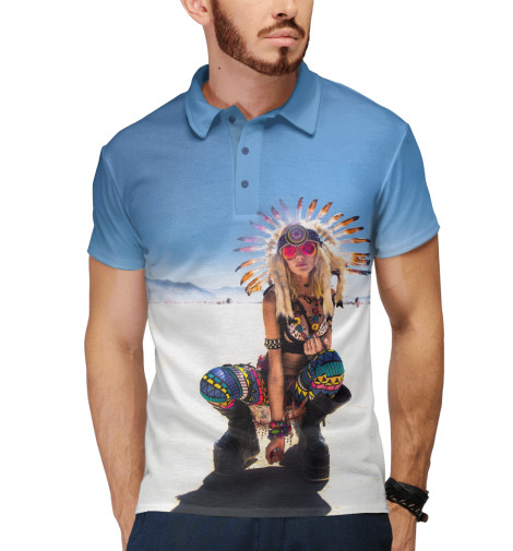 

Поло Print Bar, Белый, Psychedelic Girl