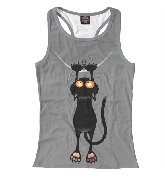 Женская майка-борцовка с изображением Котэ цвета Белый