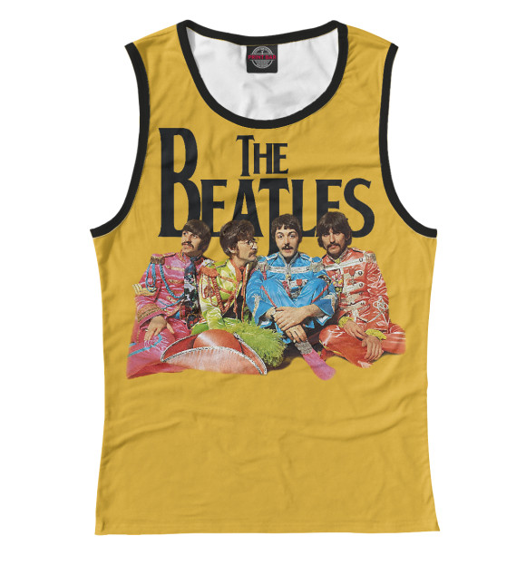 Майка для девочки с изображением The Beatles цвета Белый