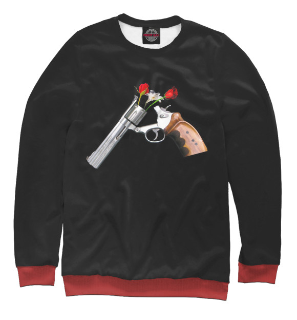 Свитшот для девочек с изображением Guns and Roses цвета Белый
