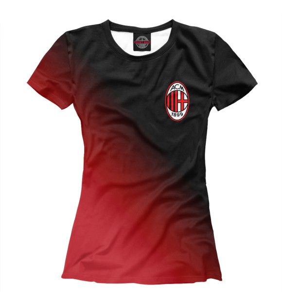 Футболка для девочек с изображением AC Milan цвета Белый