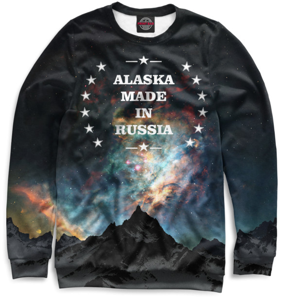 Свитшот для мальчиков с изображением Аляска цвета Белый