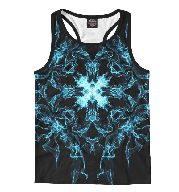 Мужская майка-борцовка с изображением Энергия цвета Белый