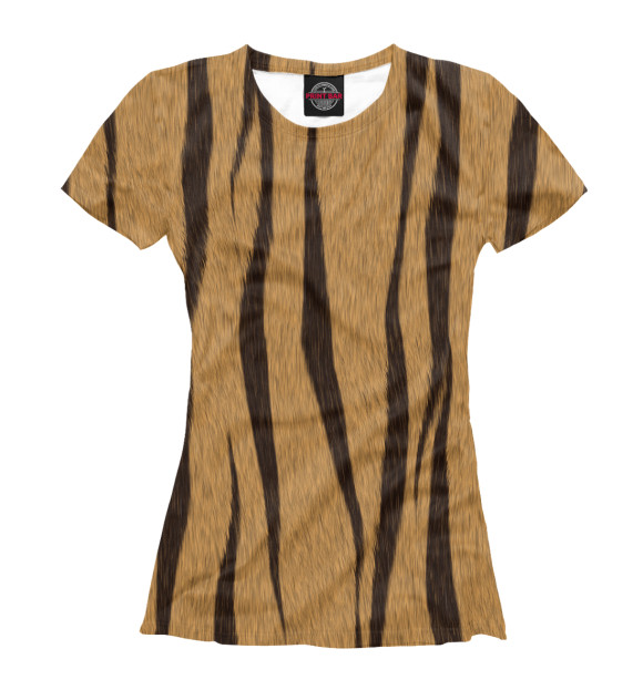 Футболка для девочек с изображением Тигр цвета Белый