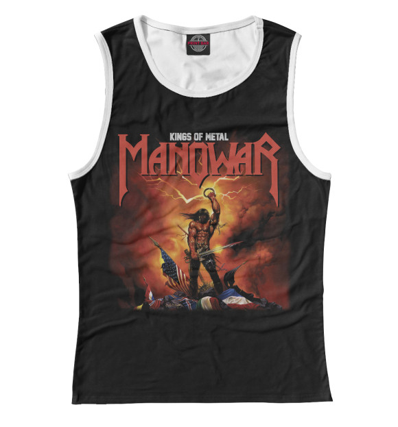 Майка для девочки с изображением Manowar цвета Белый