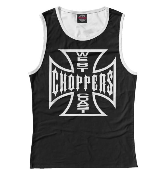 Майка для девочки с изображением West coast choppers цвета Белый