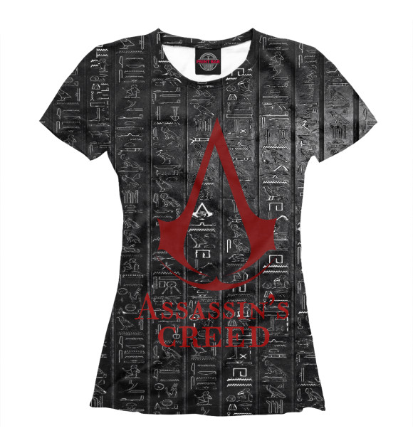 Женская футболка с изображением Assassins  creed истоки цвета Белый