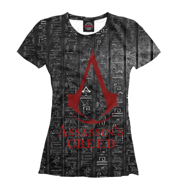 Футболка для девочек с изображением Assassins  creed истоки цвета Белый