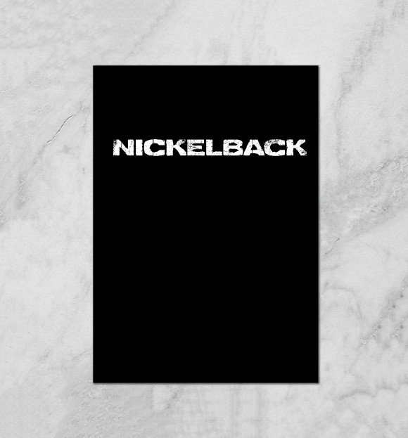 Плакат с изображением Nickelback цвета Белый