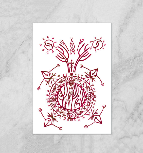 Плакат с изображением Став Энергия жизни. цвета Белый