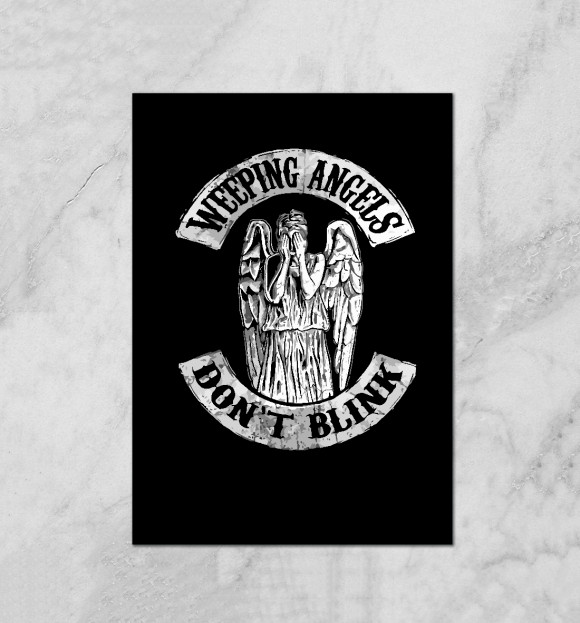 Плакат с изображением Weeping Angels цвета Белый