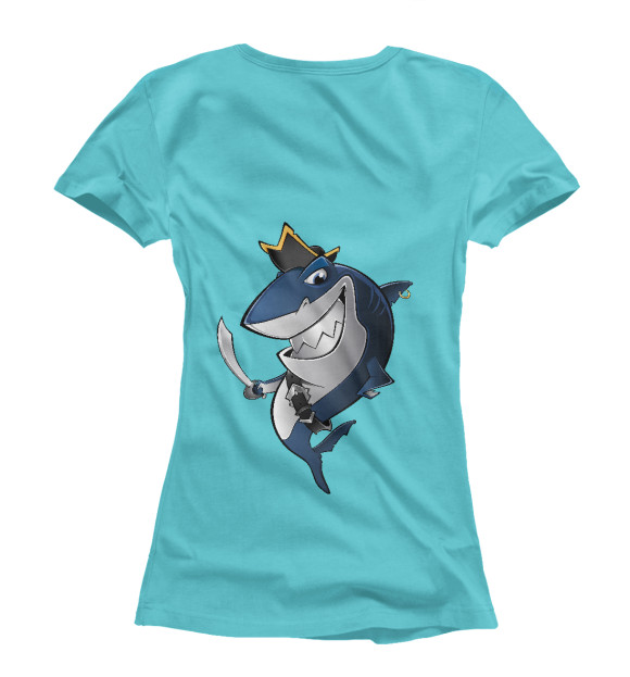 Женская футболка с изображением Глобальное потепление. Акулы наступают цвета Белый