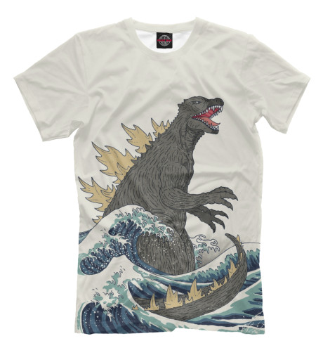

Футболки Print Bar, Бежевый, Godzilla