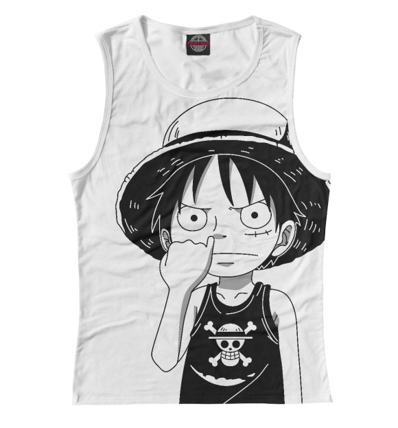 Майка для девочки с изображением One Piece цвета Белый