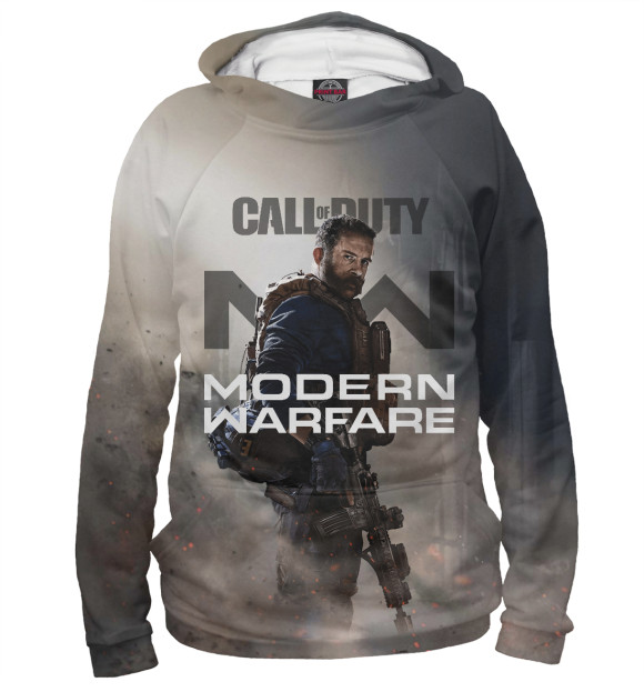 Мужское худи с изображением Call of Duty: Modern Warfare 2019 цвета Белый