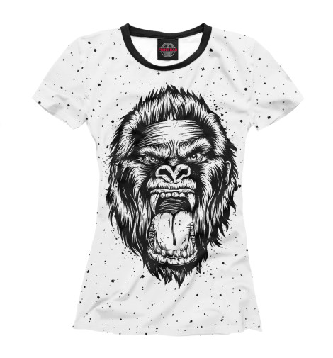 

Футболки Print Bar, Белый, Рык гориллы