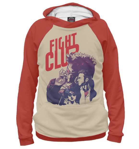 Женское худи с изображением Fight Club цвета Белый
