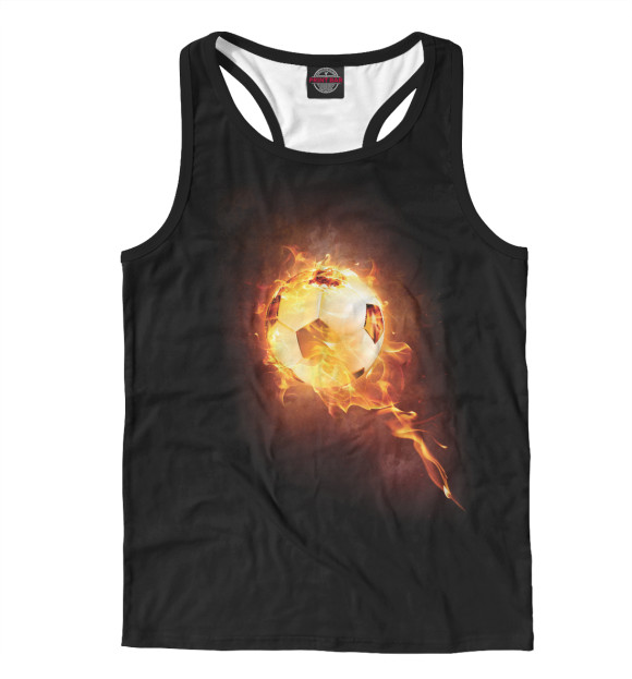 Мужская майка-борцовка с изображением Мяч цвета Белый