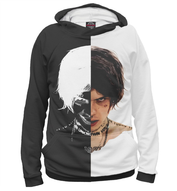 Мужское худи с изображением Джизус - PNZSVNS цвета Белый