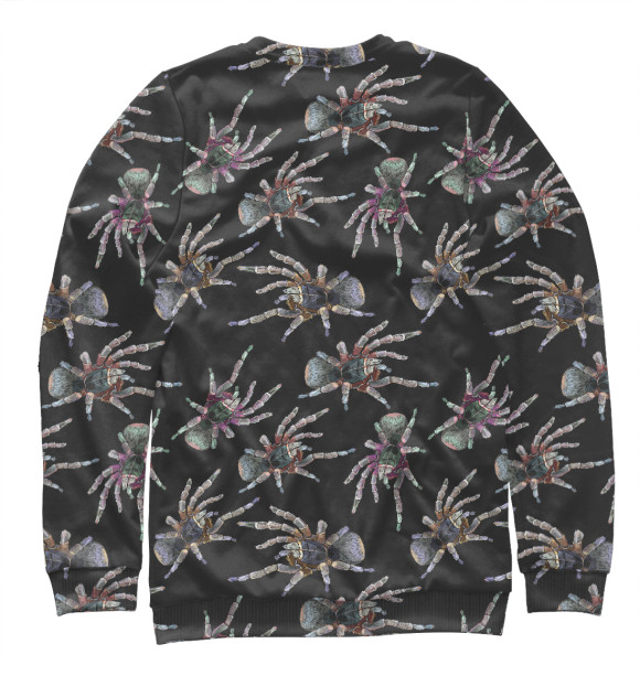 Мужской свитшот с изображением Пауки цвета Белый