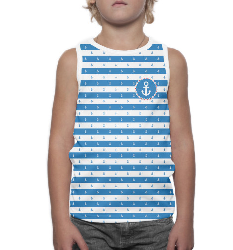 

Майки Print Bar, Белый, Тельняшка