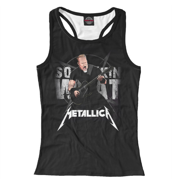 Женская майка-борцовка с изображением Metallica цвета Белый