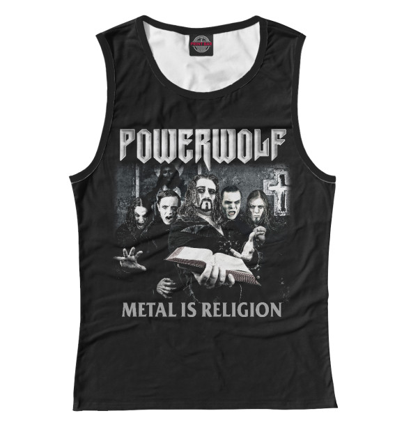 Майка для девочки с изображением Powerwolf цвета Белый