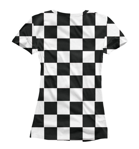 Женская футболка с изображением Доска шахматная цвета Белый