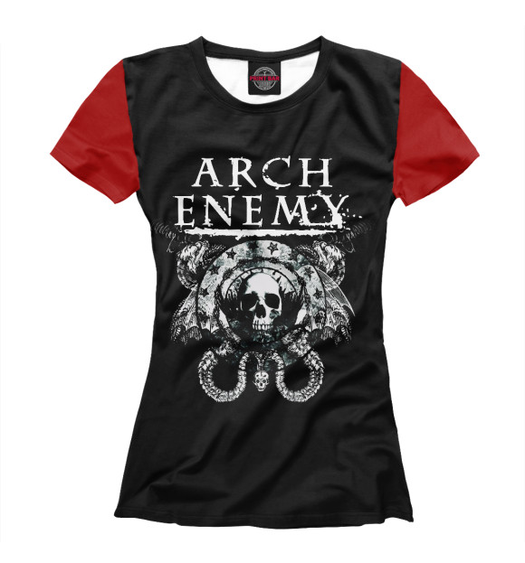 Женская футболка с изображением Arch Enemy цвета Белый