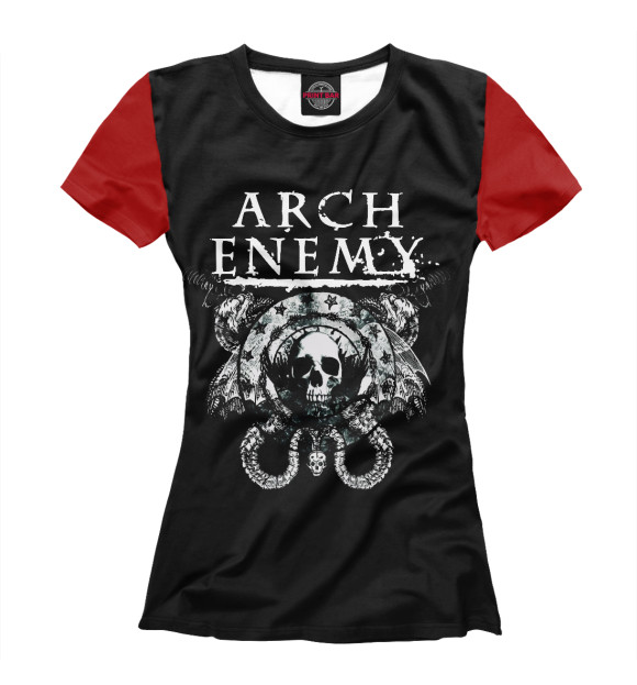 Футболка для девочек с изображением Arch Enemy цвета Белый