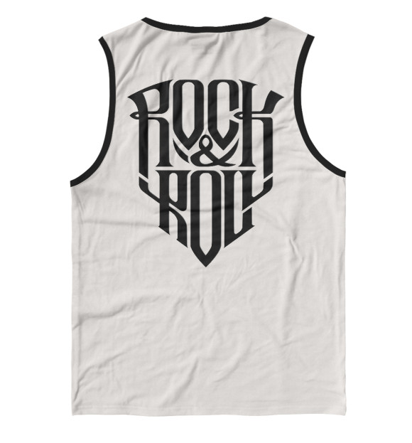 Мужская майка с изображением Рок-н-ролл цвета Белый
