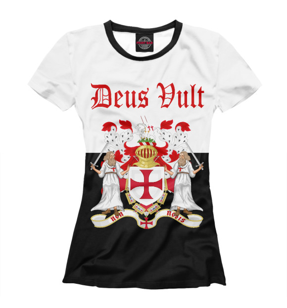 Женская футболка с изображением Тамплиеры цвета Белый