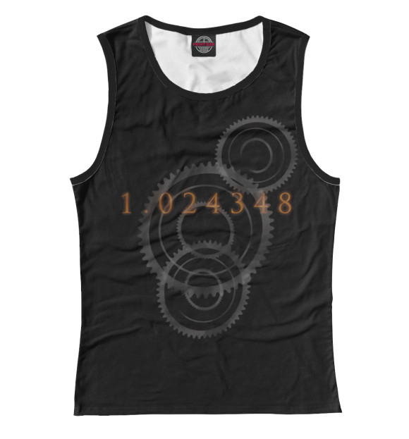 Женская майка с притом Врата Штейна цвета Белый Женская майка с изображением Врата Штейна цвета Белый