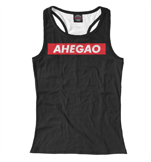 Женская майка-борцовка с изображением AHEGAO цвета Белый