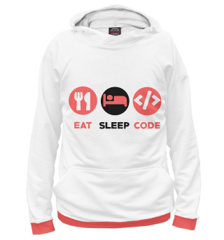 Худи для девочки Eat sleep code