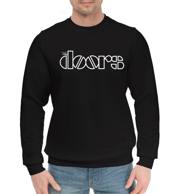Мужской хлопковый свитшот с изображением The Doors цвета Черный
