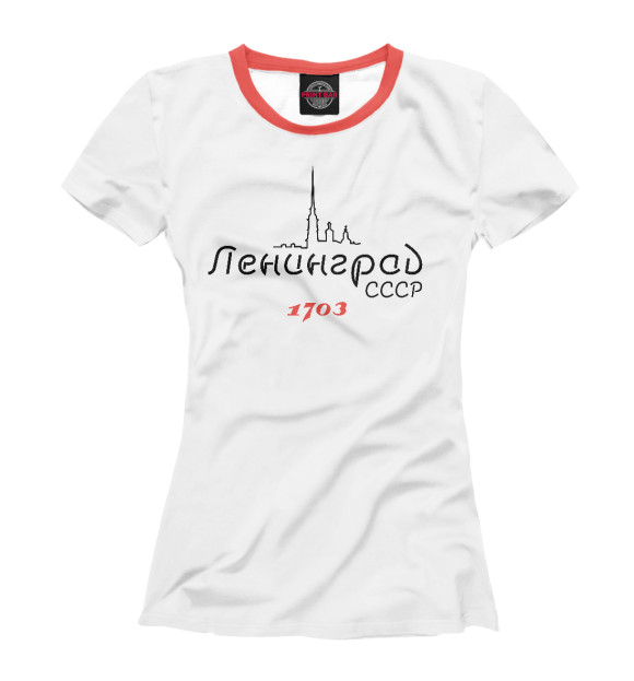 Футболка для девочек с изображением Ретро Ленинград цвета Белый