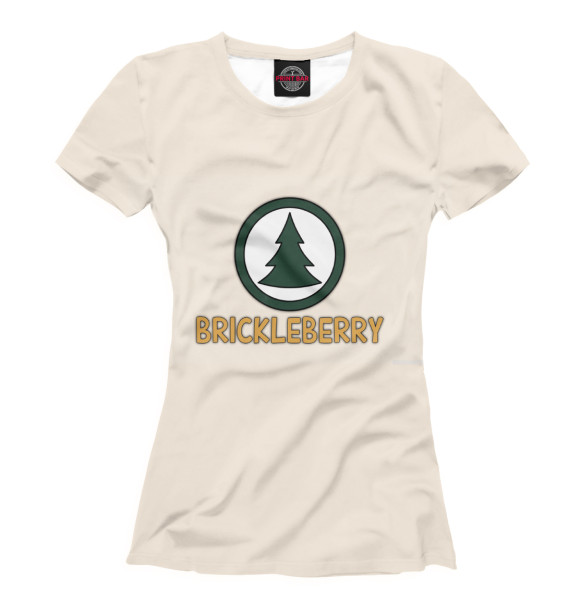 Женская футболка с изображением Brickleberry цвета Белый
