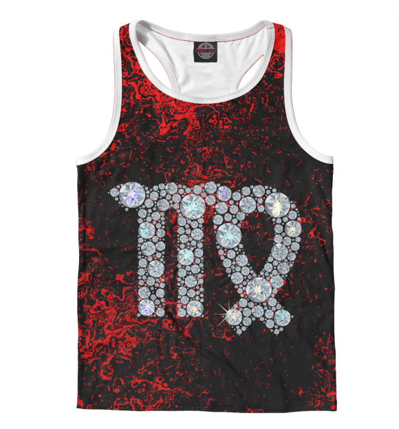 Мужская майка-борцовка с изображением Дева цвета Белый