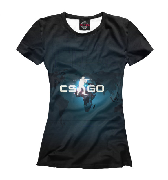 Футболка для девочек с изображением CS GO цвета Белый