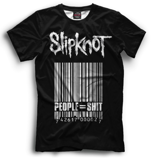 Мужская футболка с изображением Slipknot цвета Черный