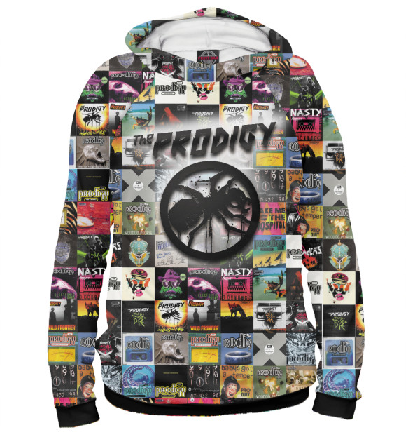 Женское худи с изображением Prodigy All Albums цвета Белый