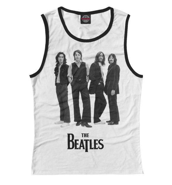 Майка для девочки с изображением The Beatles цвета Белый