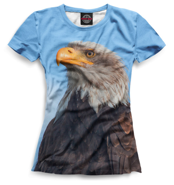 Футболка для девочек с изображением Птицы цвета Белый