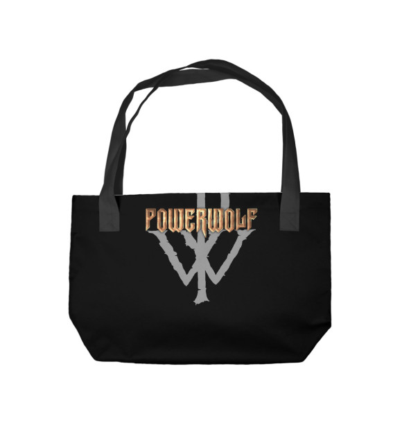 Пляжная сумка с изображением Powerwolf цвета 